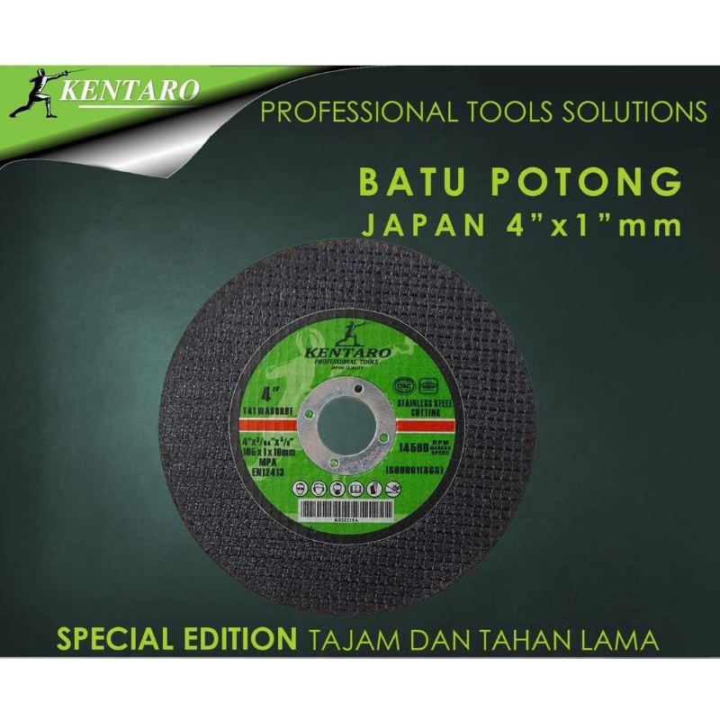 mata gerinda potong 4&quot;x1mm besi / baja /Stainlesteel kentaro Japan quality