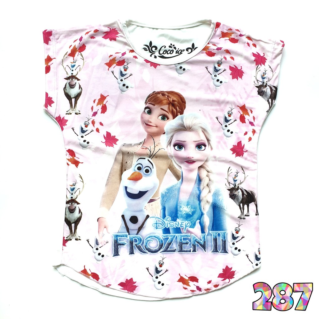 Kaos Anak Perempuan Coco Ice Frozen