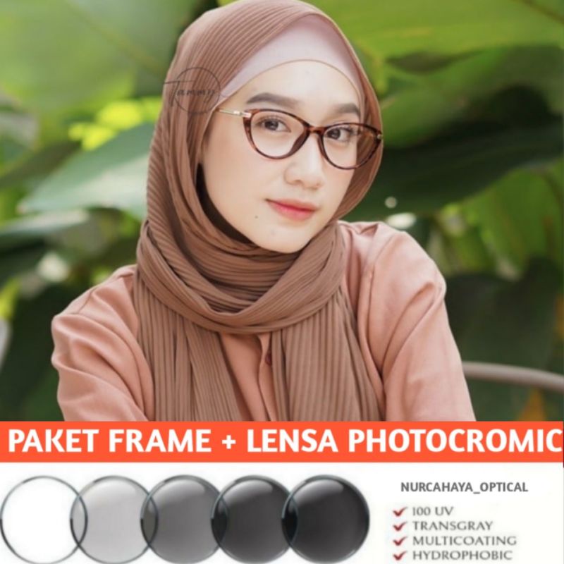 KACAMATA WANITA CATEYE/ KACAMATA PHOTOCROMIC /BLUERAY