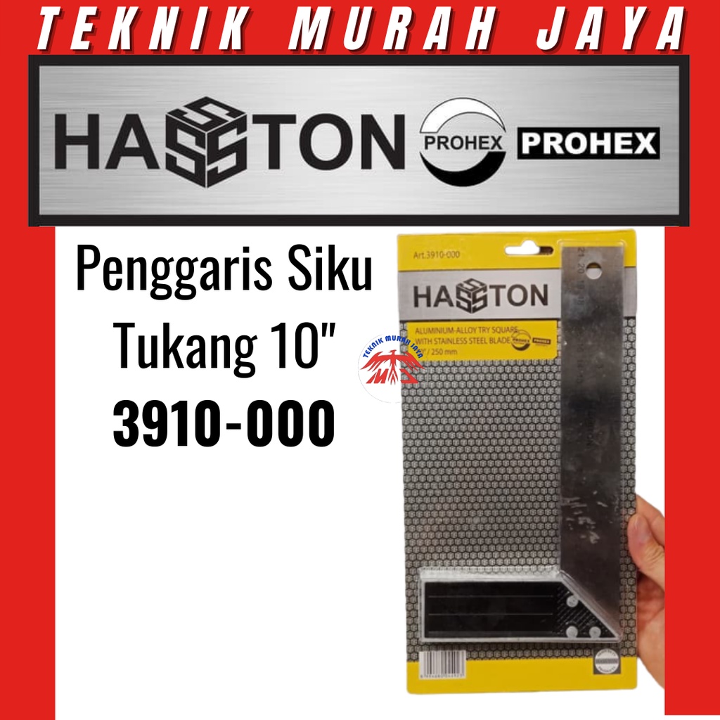 

HASSTON 3910-000 Siku Meter Tukang 10 inch Penggaris Besi Sudut 25 cm