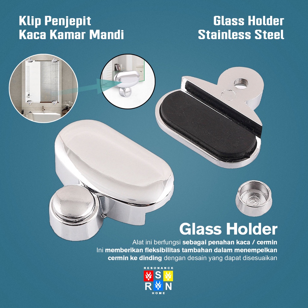Penjepit Kaca - Cermin Oval / Glass Holder Resonance Home