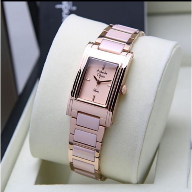 Jam Tangan Wanita Alexandre Christie AC2983 Ceramic Original Garansi Resmi