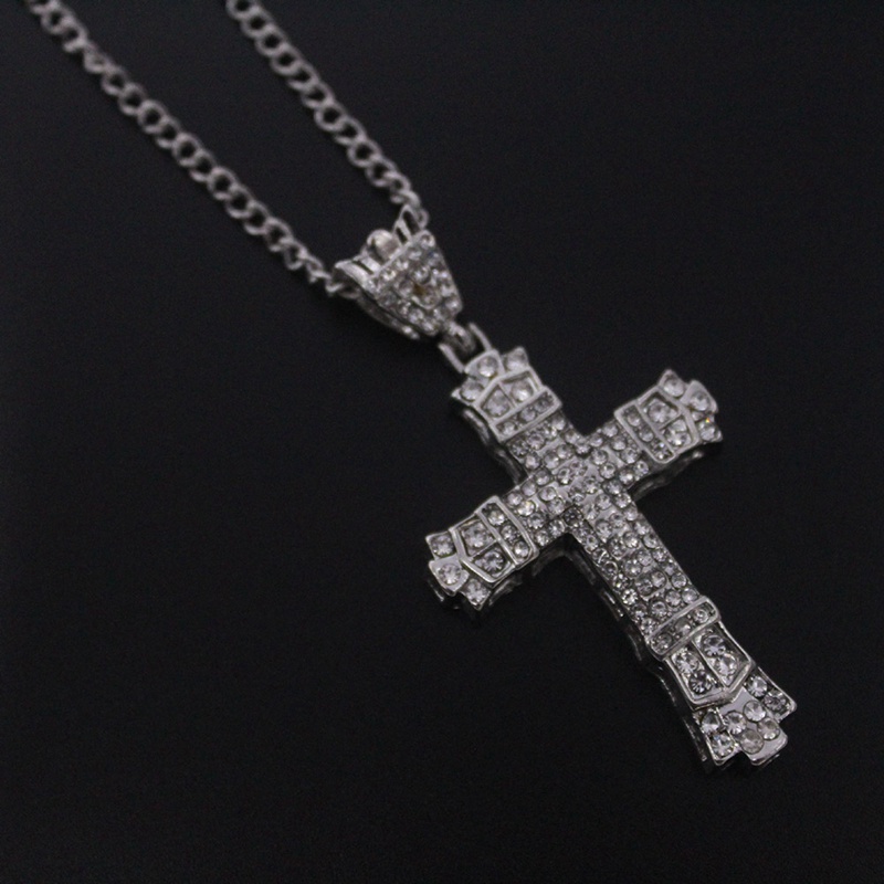 Men Fashion Jewelry 18K Gold / 925 Silver DIAMOND Stainless Steel Cross Pendant