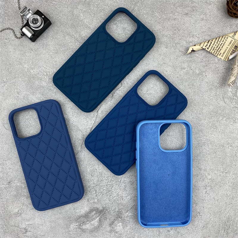 Soft Case Silikon Motif Kobalt Biru Untuk IPhone 13 12 11 Pro X XS MAX XR