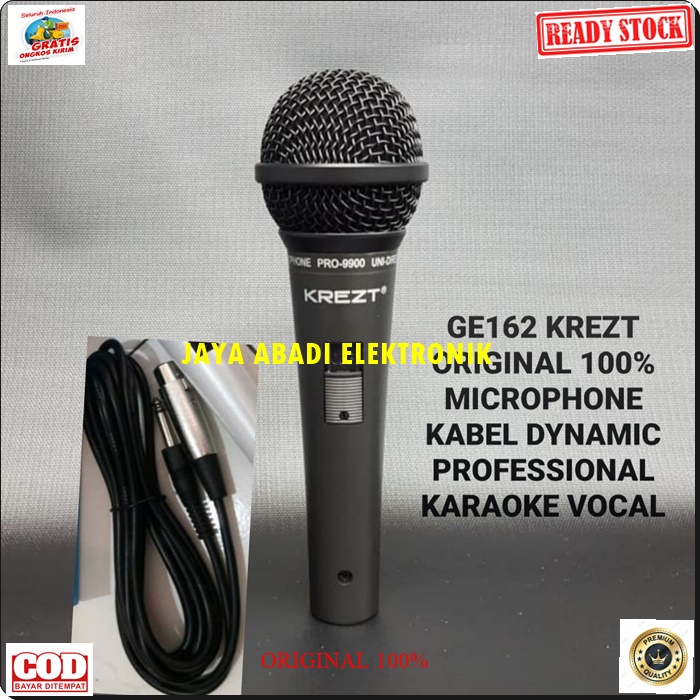 G162 KREZT MIC KABEL BAHAN FULL BESI DYNAMIC MICROPHONE VOCAL AUDIO SOUND BEST SISTEM PROFESIONAL PRO PENGERAS SUARA JERNIH DAN SENSITIF CCOCOK UNTUK SEGALA JENIS ACARA PANGGUNG BISA UNTUK SEGALA JENIS AUDIO LEBIH PRAKTIS TANPA BATERAI