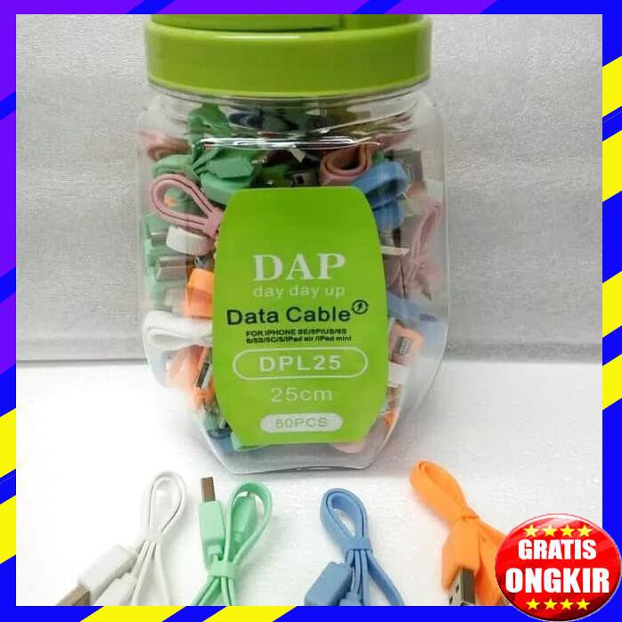 ACC HP KABEL DATA CHARGER DAP DPL25 IPHONE 5 6 7 8 X 10 25CM POWERBANK