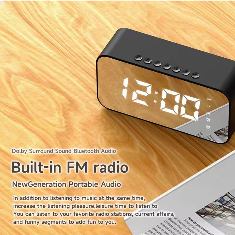 (HOT PROMOTE) AFS Speaker Bluetooth 5.0 Jam Alarm LED Display Ultra Bass Jam Alarm Clock LED Display Speaker Bluetooth Music Box Bluetooth Clock Bluetooth Digital Speaker - S20