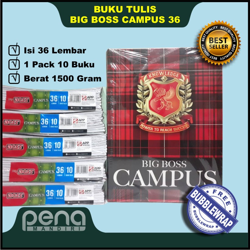 Big Boss Campus 36 Lembar Buku Tulis isi 10 Pcs