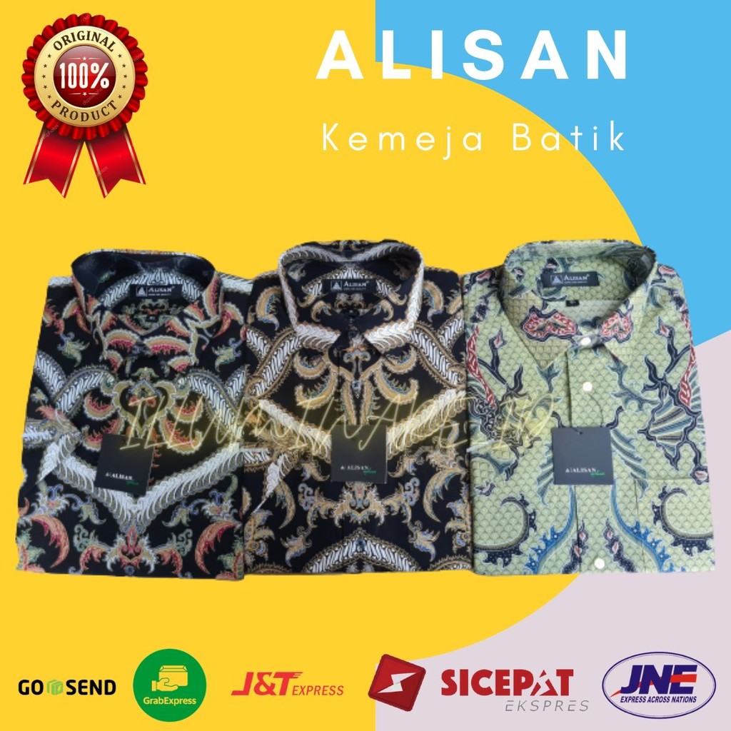 ALISAN BAJU BATIK LENGAN PENDEK PRIA SIZE M