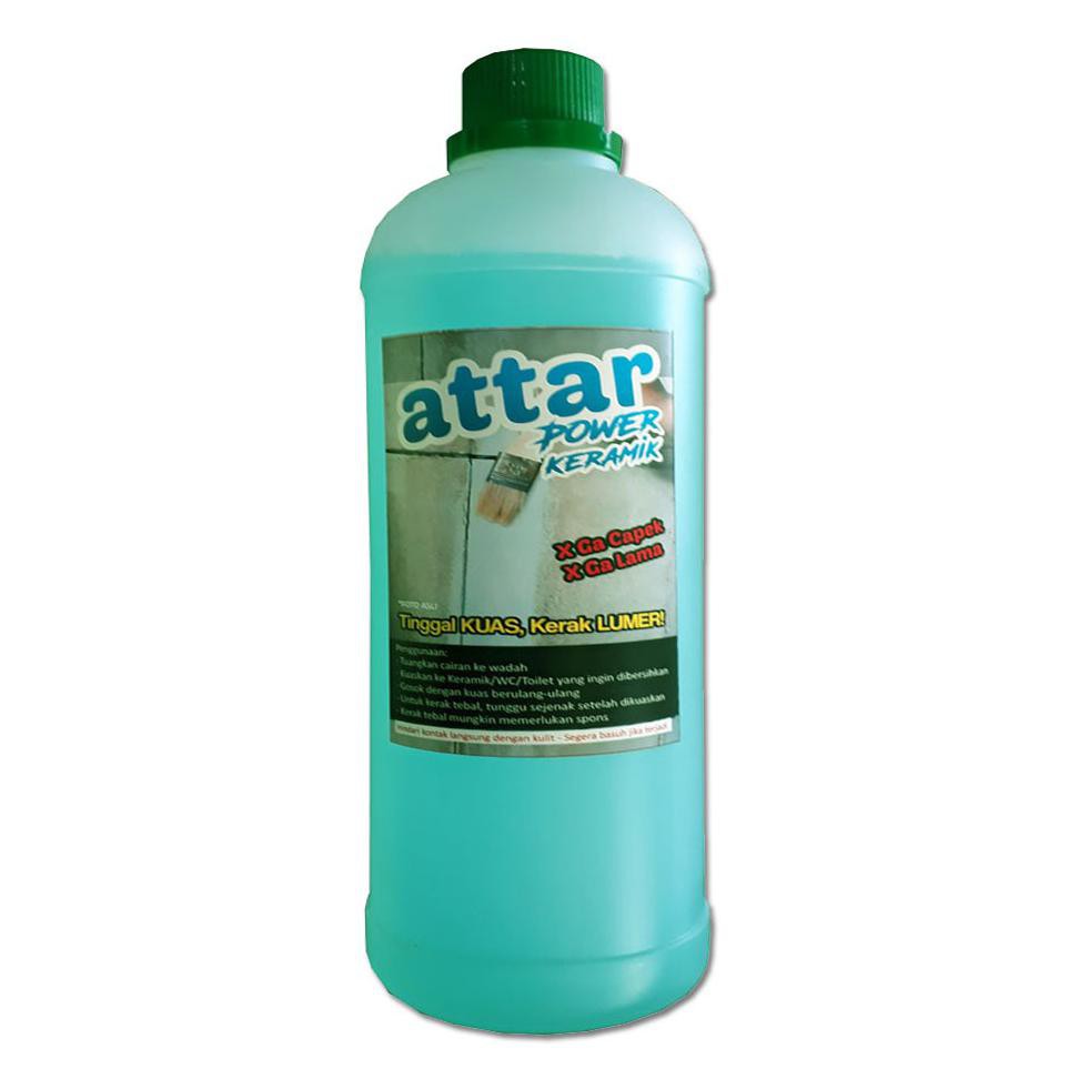 TERBAIK FORMULA BARU ATTAR POWER CAIRAN PEMBERSIH KERAMIK / WC / TOILET 1 LITER - UNTUK KERAK