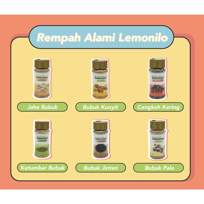 

ds001vv Lemonilo Rempah Alami Kunyit Bubuk (Ground Turmeric) 40 Gr Fsfs201