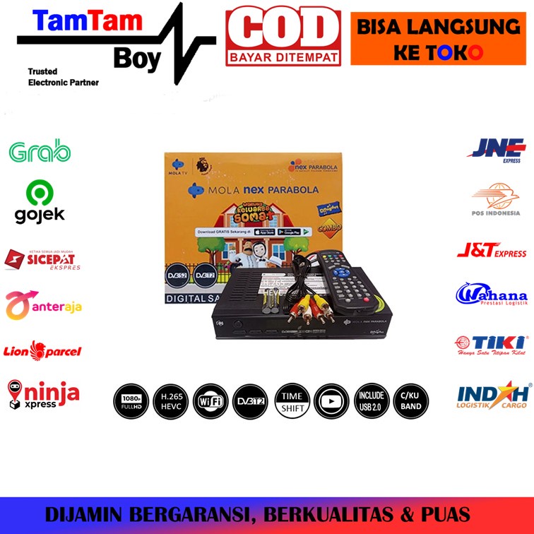 Receiver Parabola Nex Parabola Combo HD Hybrid Set Top Box DVB-T2 UHF