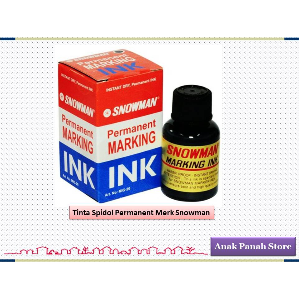 

Tinta Spidol Permanen Merk Snowman G-12