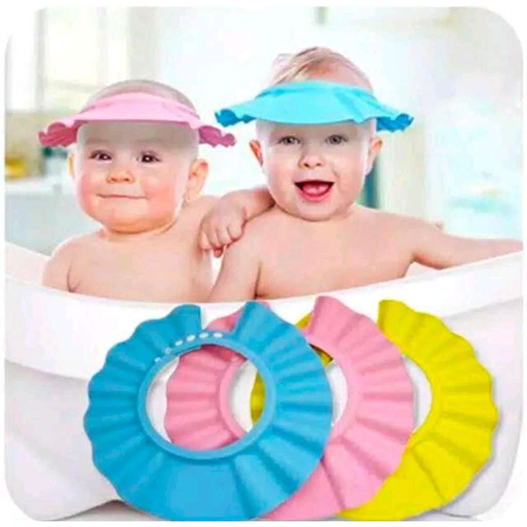 Baby Shower Cap / Topi Keramas Anak Bayi Mandi (tanpa tutup) / Pelindung Kepala