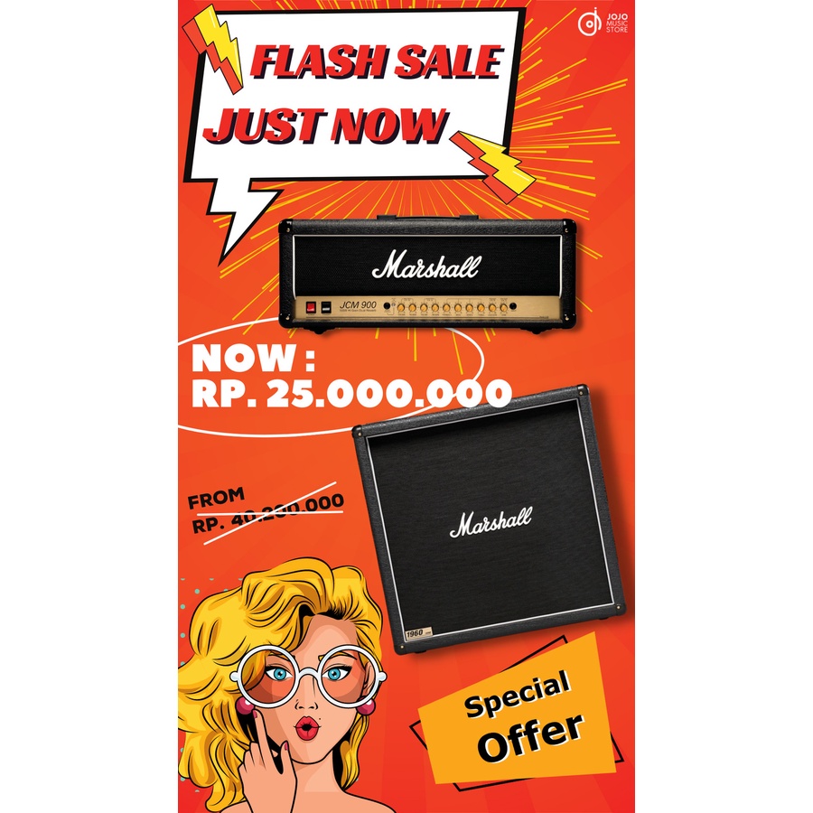 Marshall JCM 900 Head 1960A Cabinet Electric Guitar Amplifier
