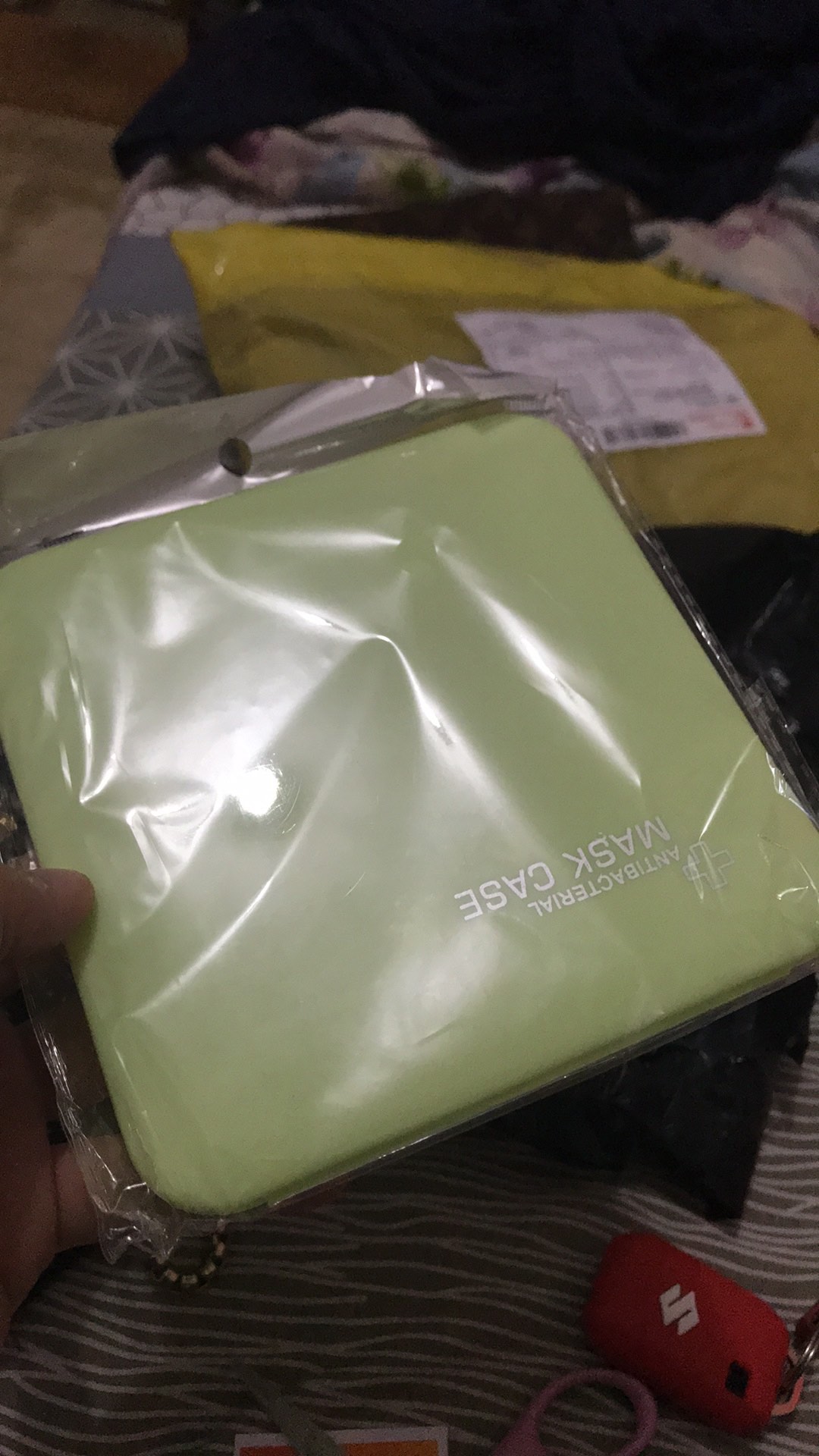 Mask Temporary Storage Bag Antibacterial Portable Mask Storage Box Plastic Storage (not Included Mask)