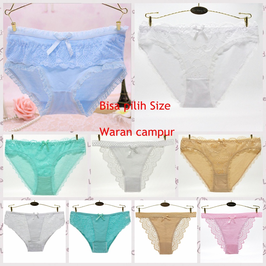 Celana Dalam Wanita Murah Bahan katun G Sting (Waran dan ModaL Random) C053