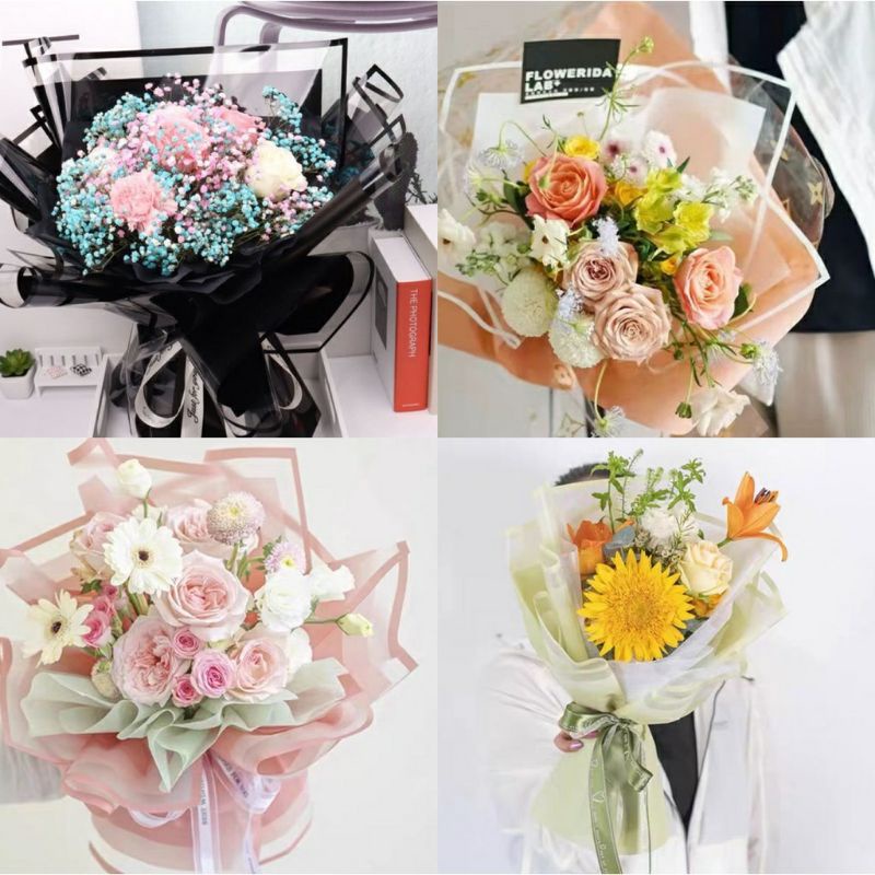 Kertas Bunga Buket List Warna/Kertas Buket Bunga Florist Cellophane