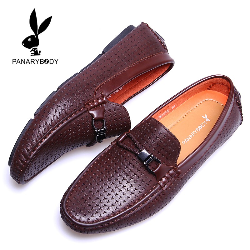 Sepatu Pria  Panarybody cowok Sepatu Loafers Kasual laki-laki Import Kekinian 2021-1902 COKLAT