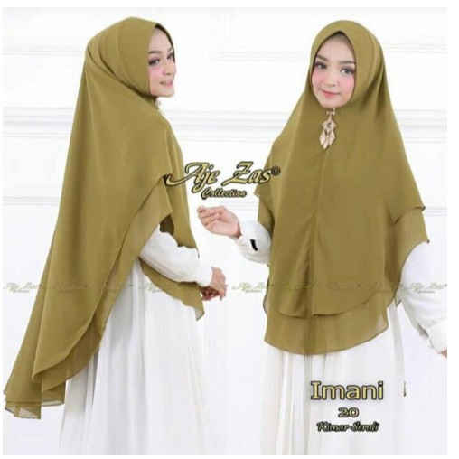 JILBAB AJE JAZ IMANI FULL NECI PREMIUM MURAH MERIAH