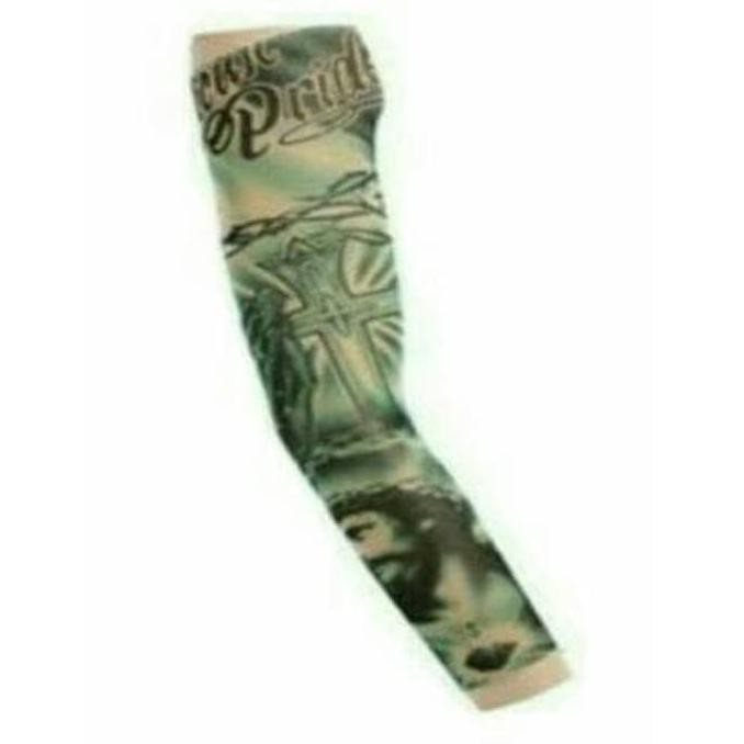 (PROMO) Manset tatto tato motif salib jesus yesus arm sleeve sarung tangan