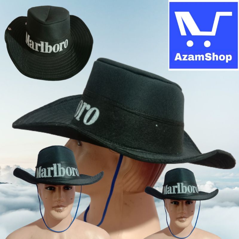 Topi Koboy pria marlboro topi cowboy kebun topi laken topi murah