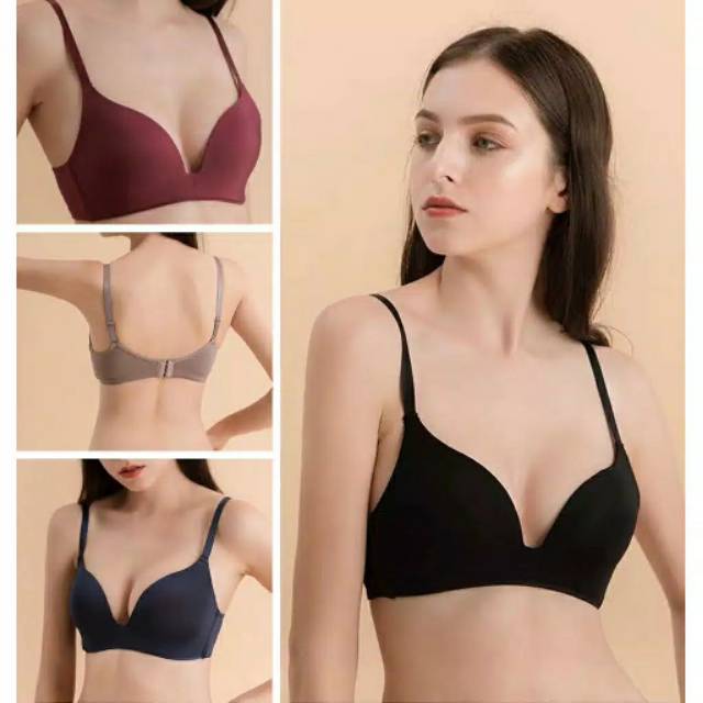 Bra bh tanpa kawat tanpa busa cewe perempuan bra import seamless