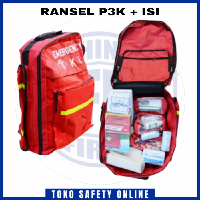 Tas/Bag P3K - Tas Ransel P3K Isi Tipe C / Tas P3K Emergency Kit Ransel + Isi Obat