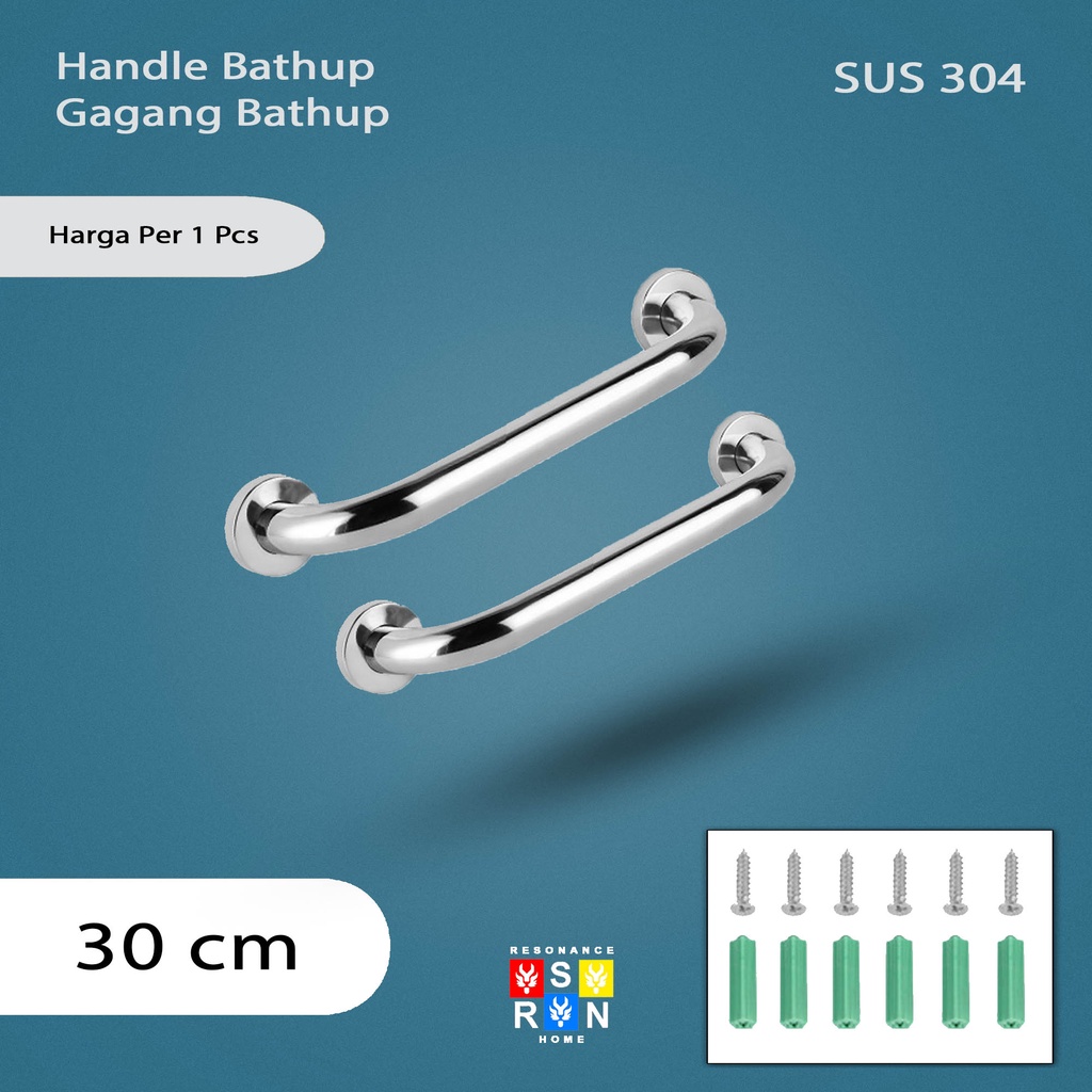 Bath Up Handle Stainless Pegangan Kamar Mandi 30CM 40CM 50CM | Resonance Home