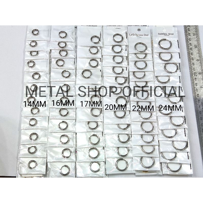 Anting titanium isi 12pcs model ring