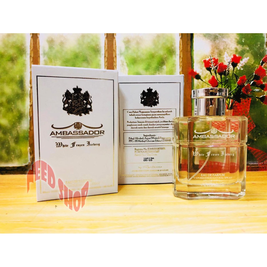 PARFUME ORIGINAL PRIA/WANITA AMBASSADOR WHITE FROZEN ICEBERG EDP 125 ML  BPOM
