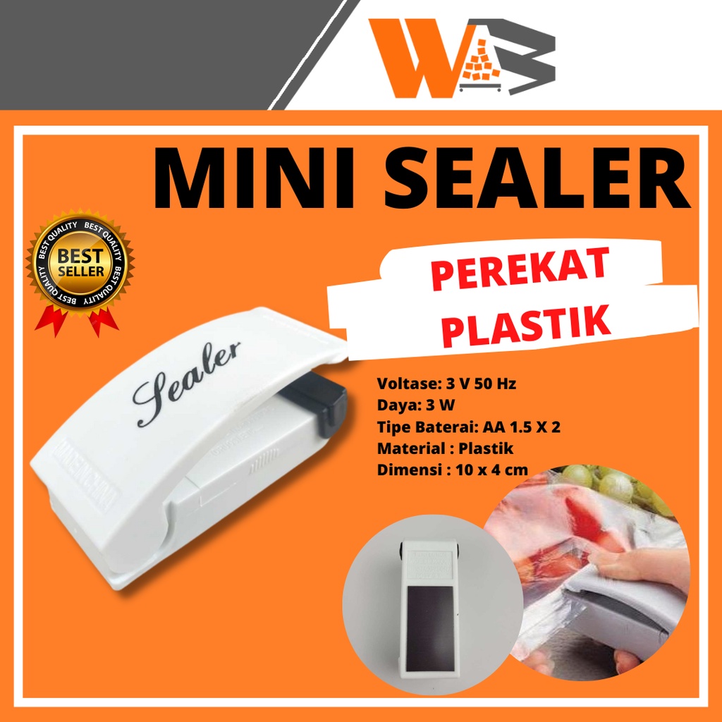 COD Mini Hand Heat Sealer Alat Press Perekat Plastik Serbaguna Panas Instan