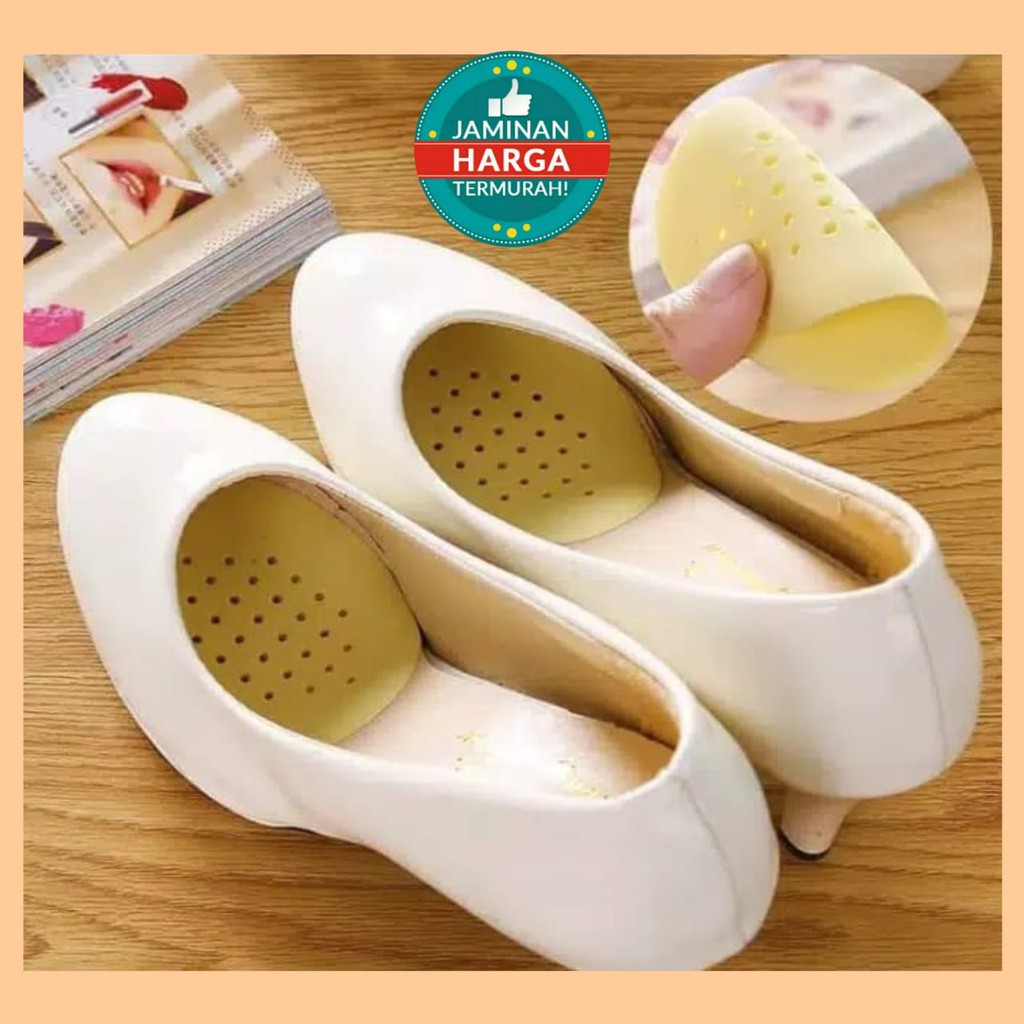 1 Pasang Bantalan Kaki Depan Silikon Anti Slip / Insole Sepatu Unisex dpk