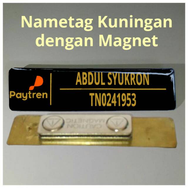

Name tag resin kuningan