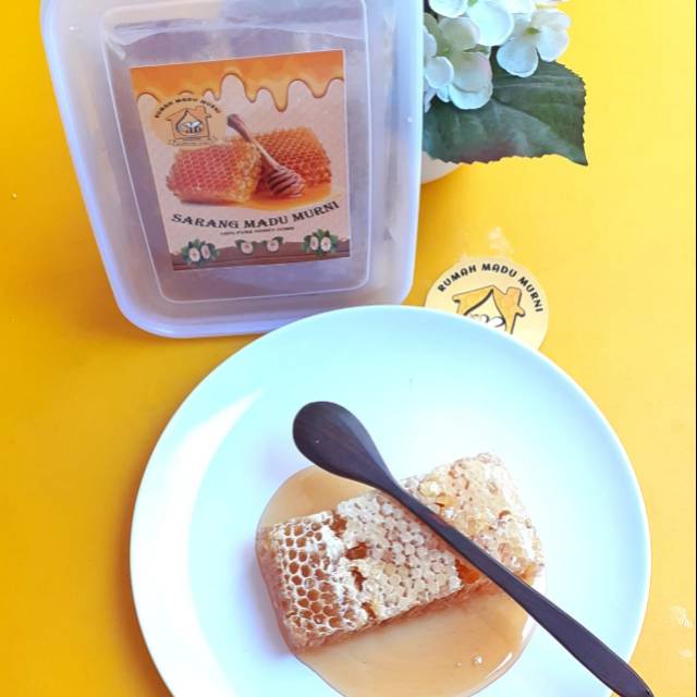 

sarang madu asli terlaris kemasan 250 gr (honeycomb)