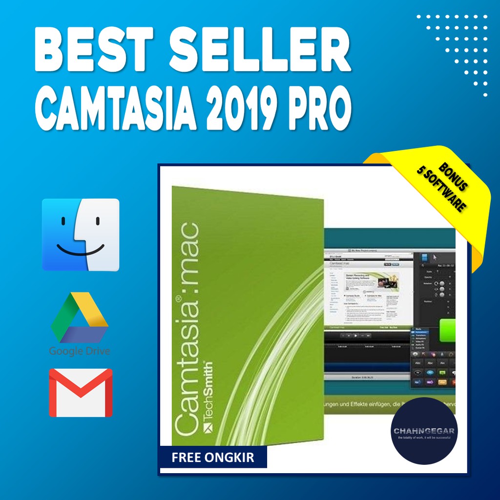 MacOS | CAMTASIA 2019 Full Version | Software Recording Perekam Layar Laptop PC Editing Video