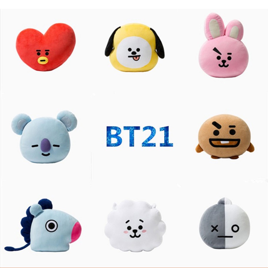 Bantal Boneka Plush Model BTS Bangtan Boys Bt21TATA CHIMMY SHOOKY COOKY MANG KOYA RJ Pillow