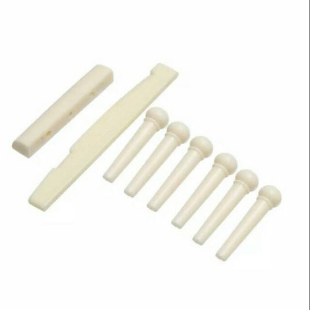 Bridge Pins saddle gitar akustik ( set )