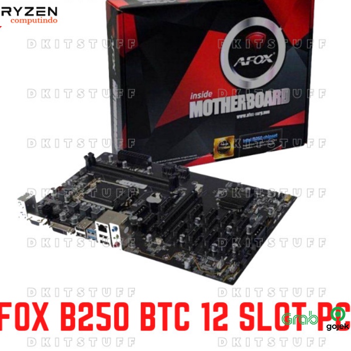 Afox B250 BTC 12 Slot PCIE Intel LGA1151 DDR4 Mining Motherboard