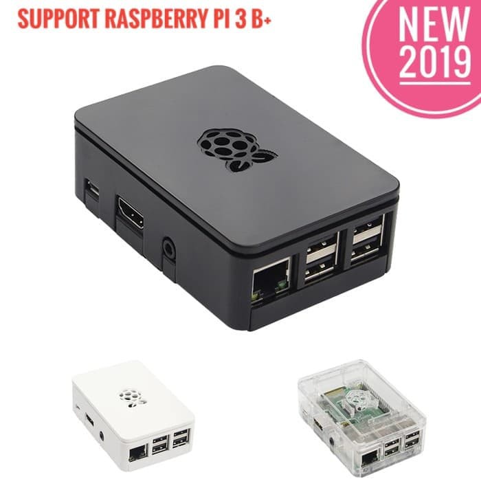 Raspberry Pi 3 ABS Plastic Case Box enclosure Tahan Panas Logo Raspi