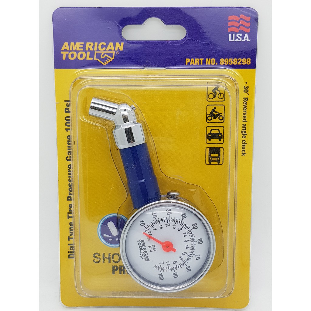 America tool 100 PSI Tire Pressure Gauge / Alat Pengukur Tekanan Angin