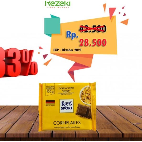 

➪ Ritter Sport Chocolate With Corn Flakes [ 100 gr] ♚