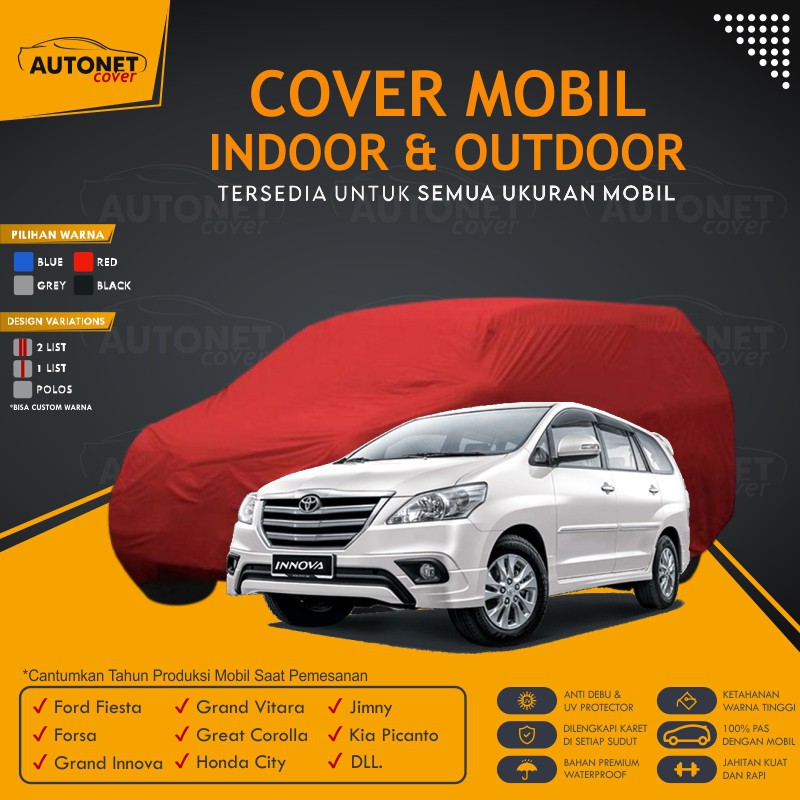 Body Cover Outdoor Toyota Grand Innova Autonet Cover Sarung Mobil Custom Warna Forsa Grand Vitara