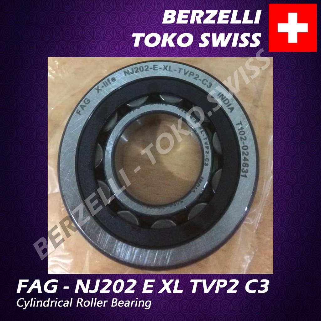 FAG NJ 202 E XL TVP2 C3 Cylindrical Roller Bearing