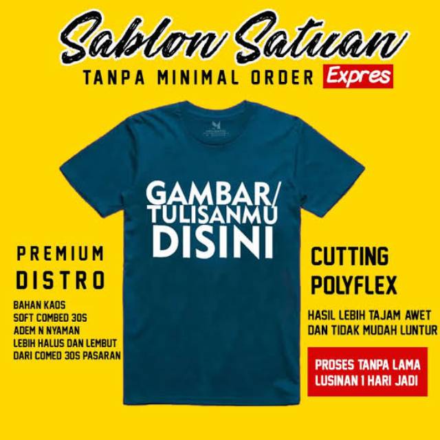 SABLON KAOS POLYFLEX AWET DAN TAHAN LAMA DESAIN  SUKA SUKA 