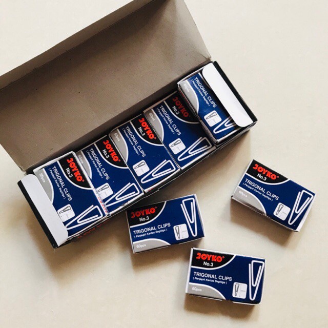 

Trigonal Clip / Klip / Penjepit Kertas Joyko No.3 (1 Pack)