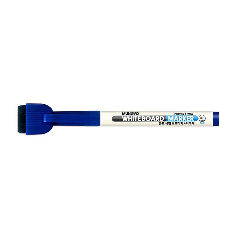 

Mungyo Official - Whiteboard Marker with Eraser and Magnet Blue / Spidol Wipe Clean