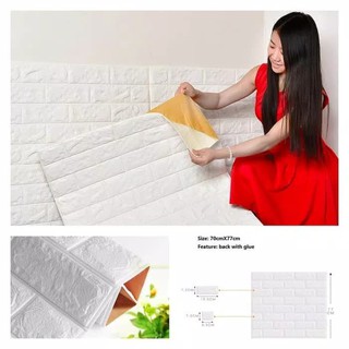 Wallpaper Wall paper Brickfoam Wall Sticker motif batu Wallpaper Wall paper Brickfoam Wall Sticker motif batu