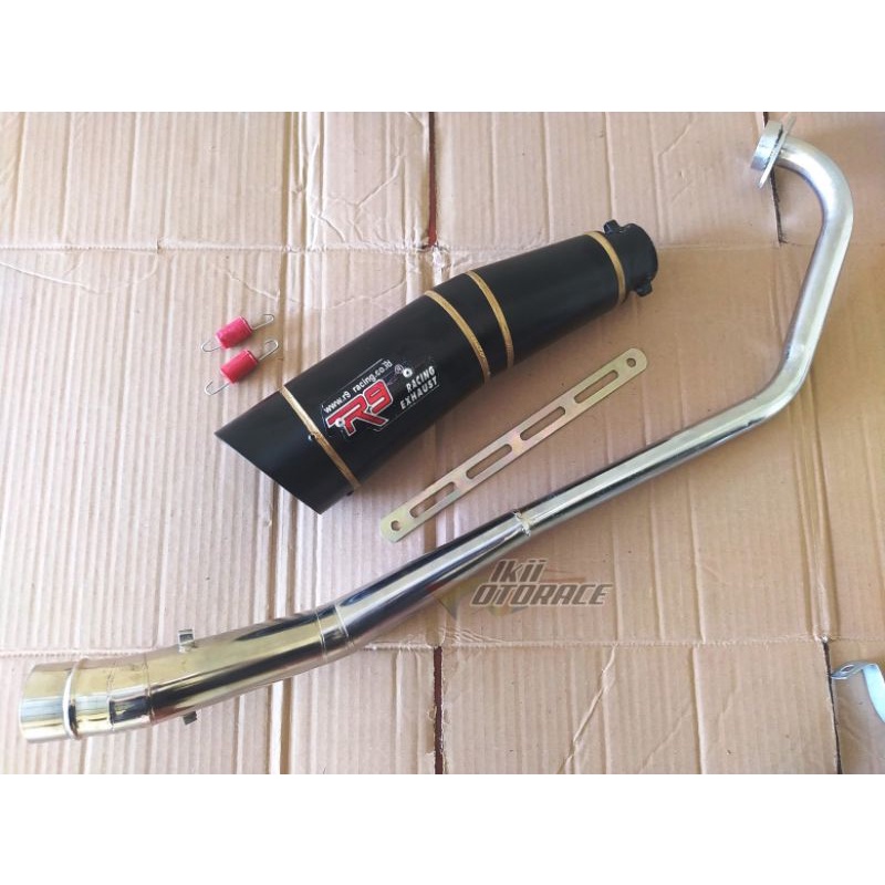 Knalpot R9 Hitam Black Jupiter MX Old Jupiter MX New 135 Fullset