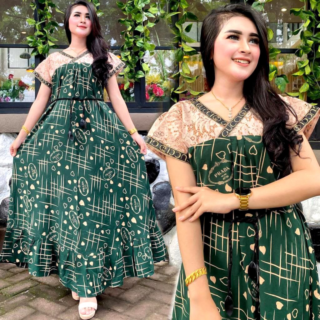 DASTER ARAB SEKDRESS RENDA ULFA HOME DRESS BATIK WANITA DASTER KEKINIAN MURAH BUMIL BUSUI